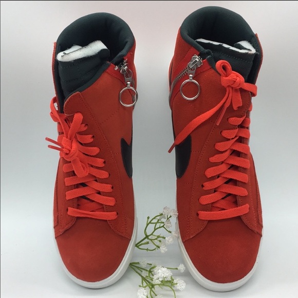 nike blazer habanero red on feet